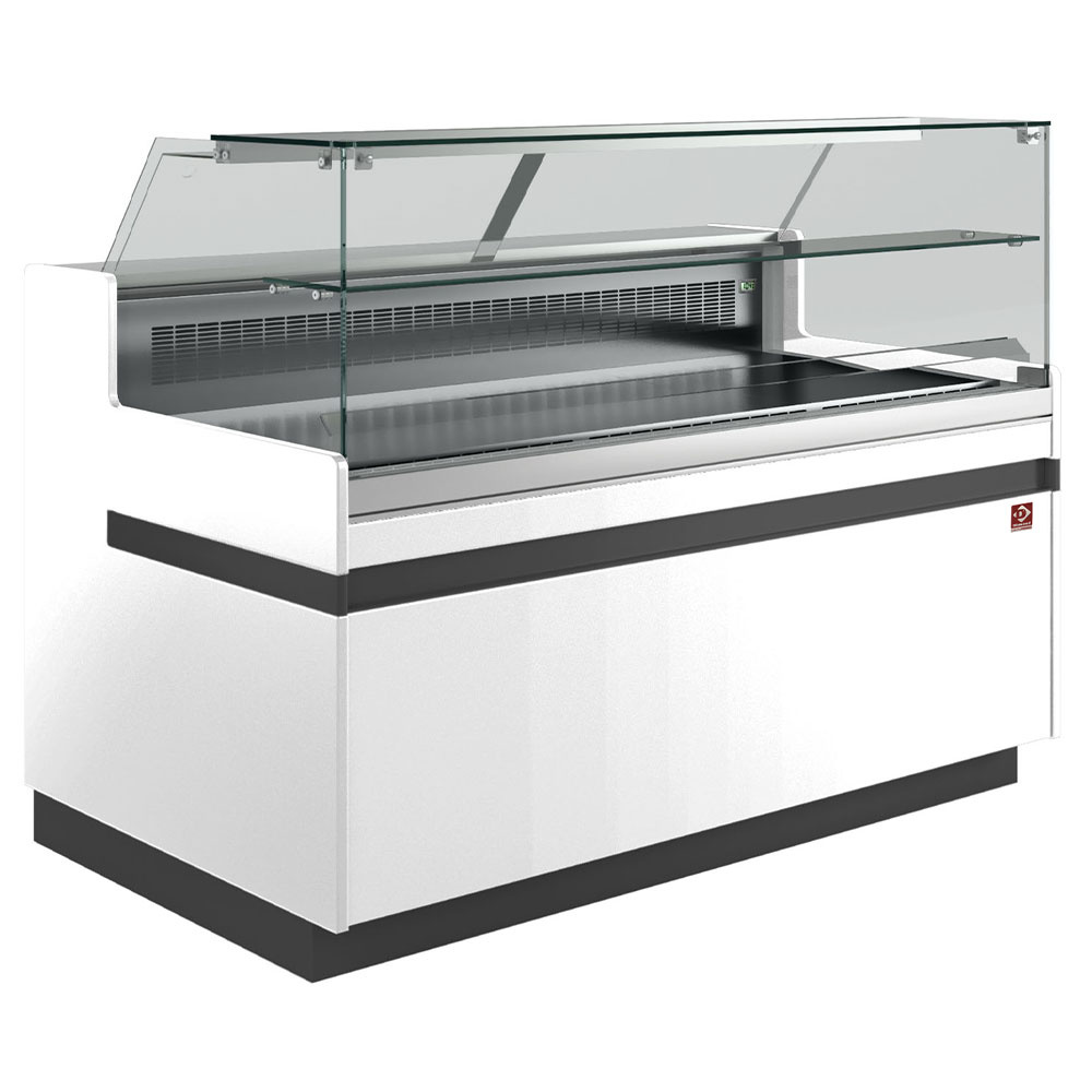 Banco vitrina refrigerado, EN & GN, cristal bajo, ventilado, sin reserva