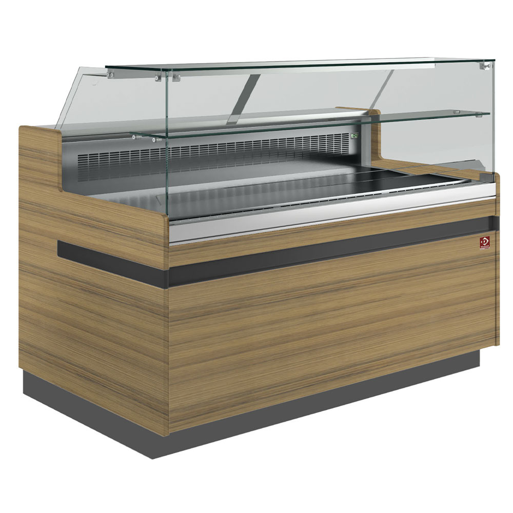 Banco vitrina refrigerado, EN & GN, cristal bajo, ventilado, sin reserva