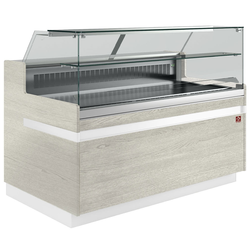 Banco vitrina refrigerado, EN & GN, cristal bajo, ventilado, sin reserva