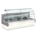 Mostrador vitrina refrigerado, estático, sistema de cajón, sin reserva - GRIS/BLANCO