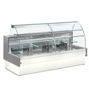Mostrador vitrina refrigerado, estático, sistema de cajón, sin reserva - GRIS/BLANCO