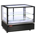 Vitrina caliente EN o GN, ventilada, 2 niveles, NEGRA