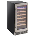 Armario para vinos, ventilada, puerta de acero inoxidable, 106 Lt., NEGRO