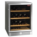 Armario para vinos, ventilada, puerta de  acero inoxidable, 160 Lt., BLACK