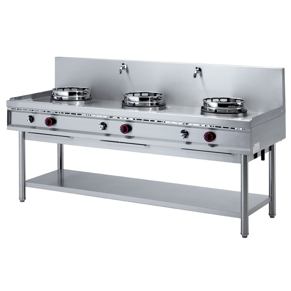 Horno wok a gas, 3 fuegos (3x 13 kW)