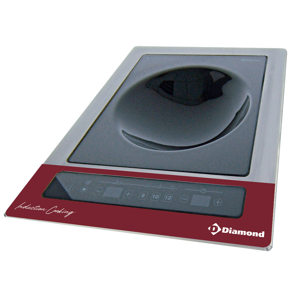Placa de inducción "wok-empotrable" 3,6 kW, toques táctiles