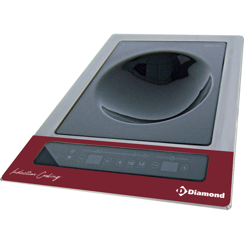 Placa de inducción "wok-empotrable " 6 kW-TRI, toques táctiles