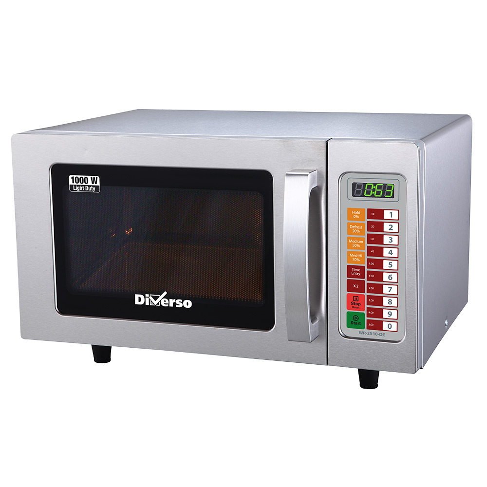 Micro-ondas en inox., 1000 W. (25 Lt), digital