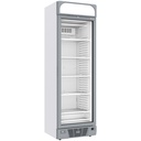 Vitrina ventilada negativa acristalada de 374 litros - 5 niveles fijos con caja de luz - BLANCA