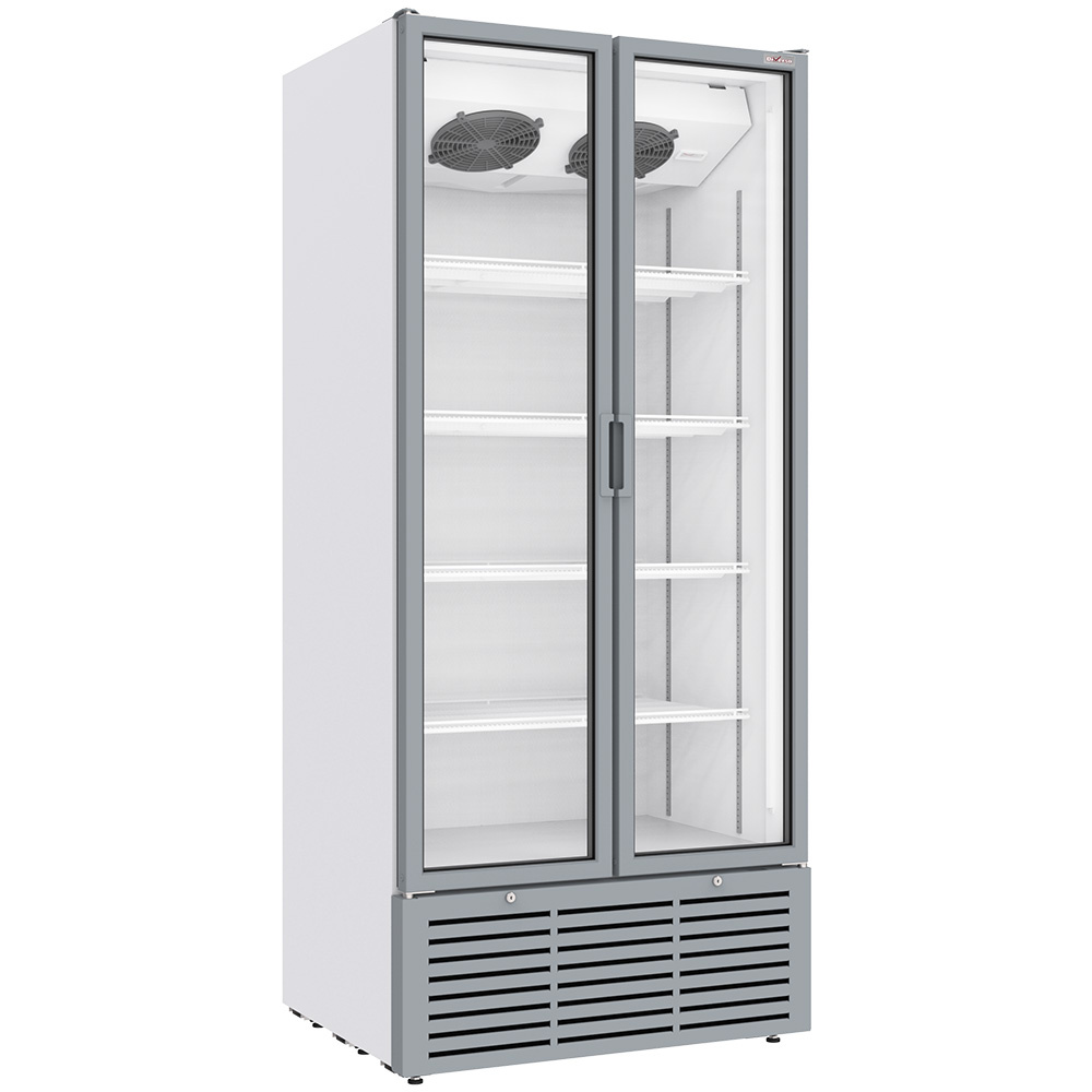 Vitrina positiva ventilada, 804 litros, 2 puertas batientes, BLANCA
