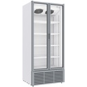 Vitrina positiva ventilada, 804 litros, 2 puertas batientes, BLANCA