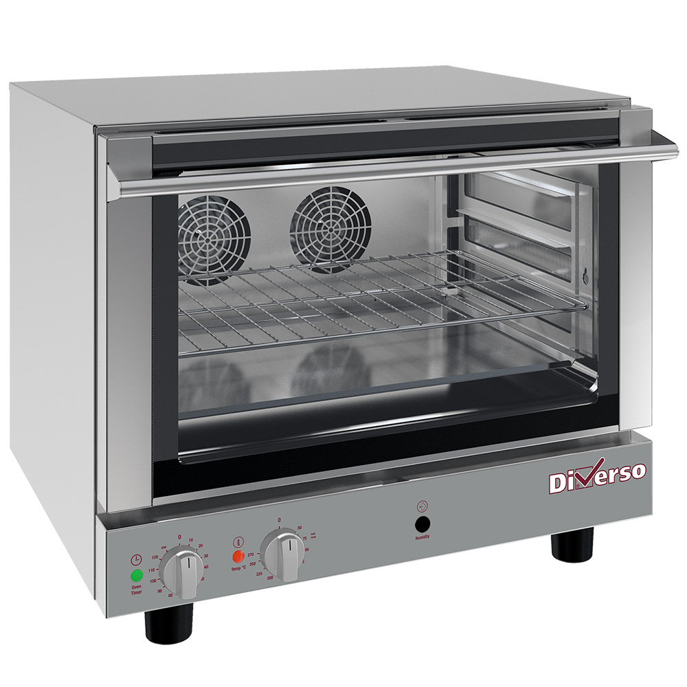 Horno de convexión eléctrico, 4x 600x400 mm + umidificador manual