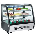 Vitrina refrigerada de sobremesa, 3 niveles, cristal curvado