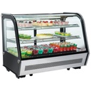 Vitrina refrigerada de sobremesa, 3 niveles, cristal curvado