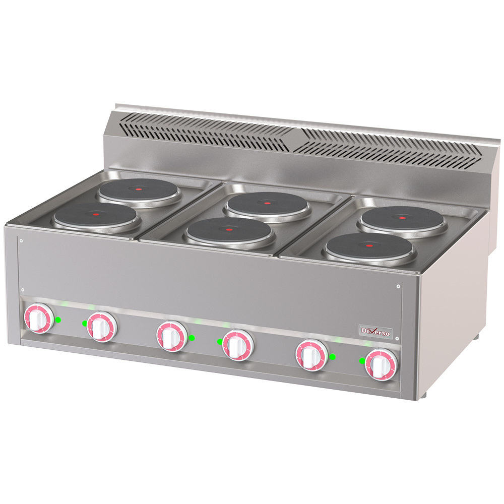Hornilla electrica 6 placas, -Top-