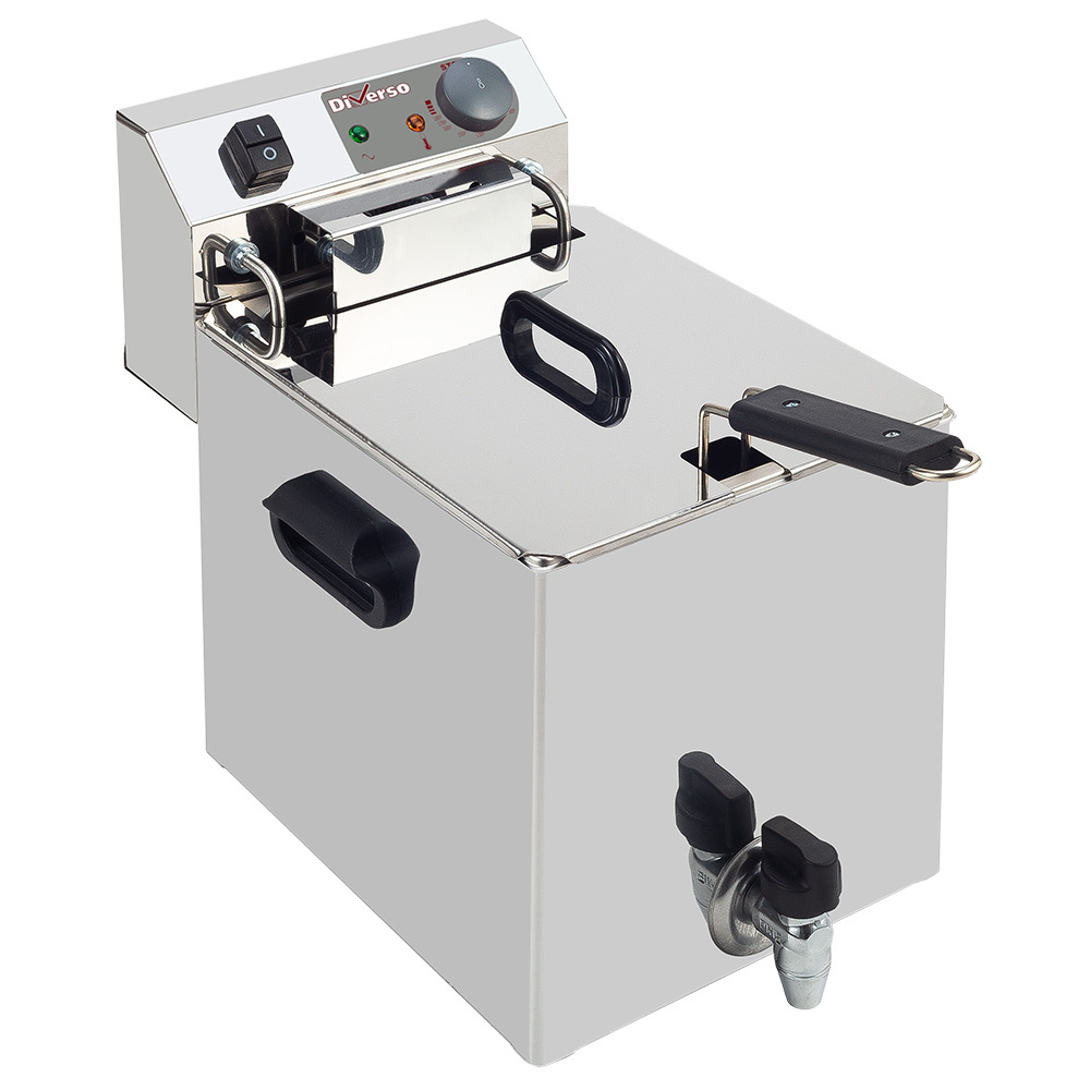 Freidora eléctrica de mesa 10 litros + grifo