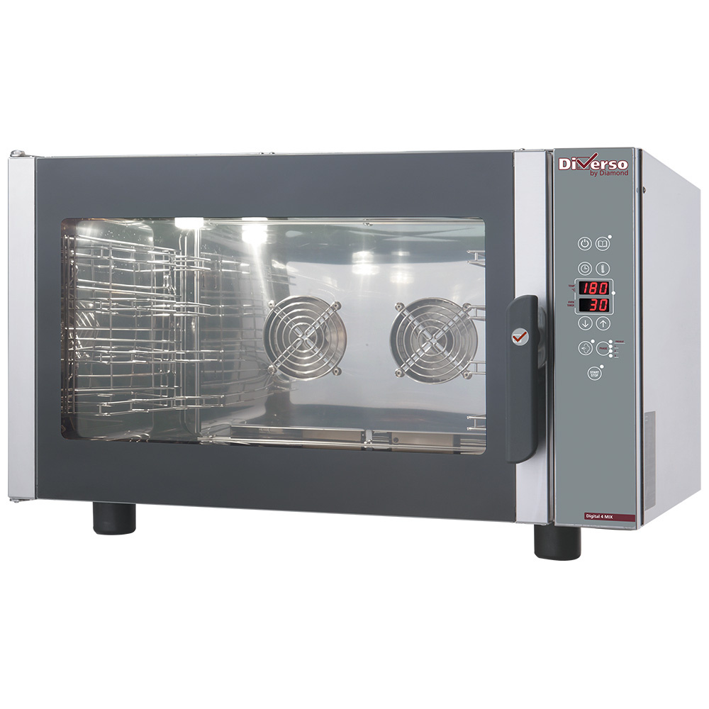 Horno eléctrico vapor/convección, programable 4x GN 1/1 o 600x400 mm