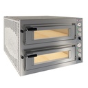 Horno eléctrico 2x 6 pizzas diam.350mm, 2 cámaras