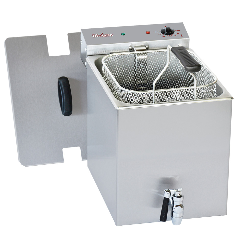 Freidora eléctrica de mesa 8 litros + grifo