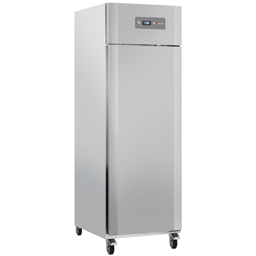 Armario congelador ventilado 600 litros 1 puerta GN 2/1, sobre ruedas, 2 con frenos
