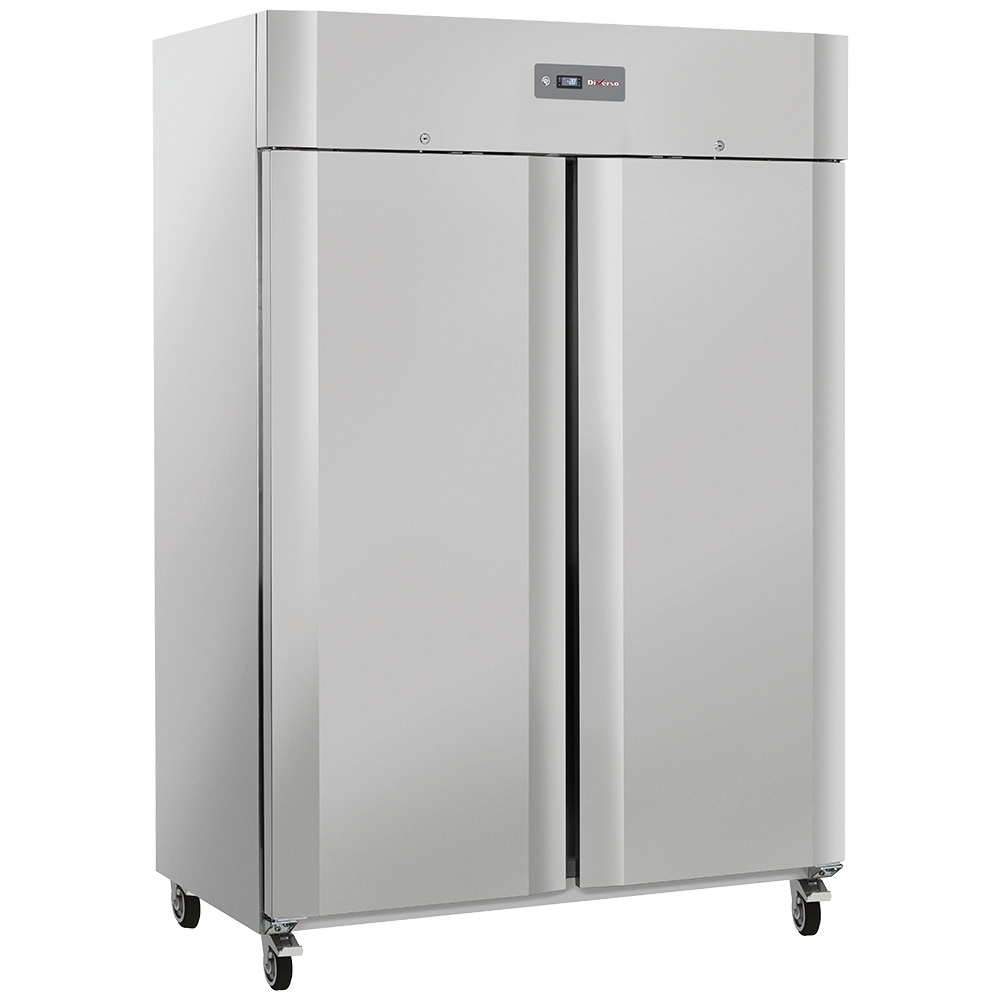 Armario congelador ventilado 1200 litros 2 puertas GN 2/1, sobre ruedas, 2 con frenos