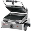 Grill panini eléctrico, placas acanaladas