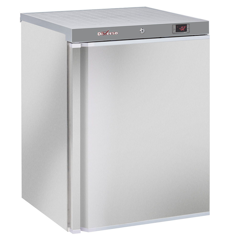 Frigorífico ventilado, 200 litros. acero inoxidable