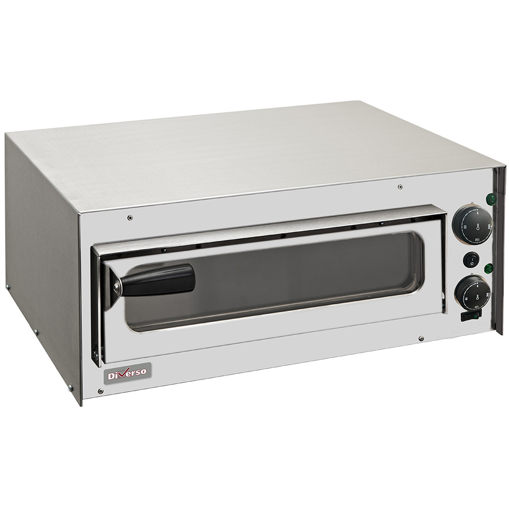 Horno de pizza 350 mm, con puerta de vidrio