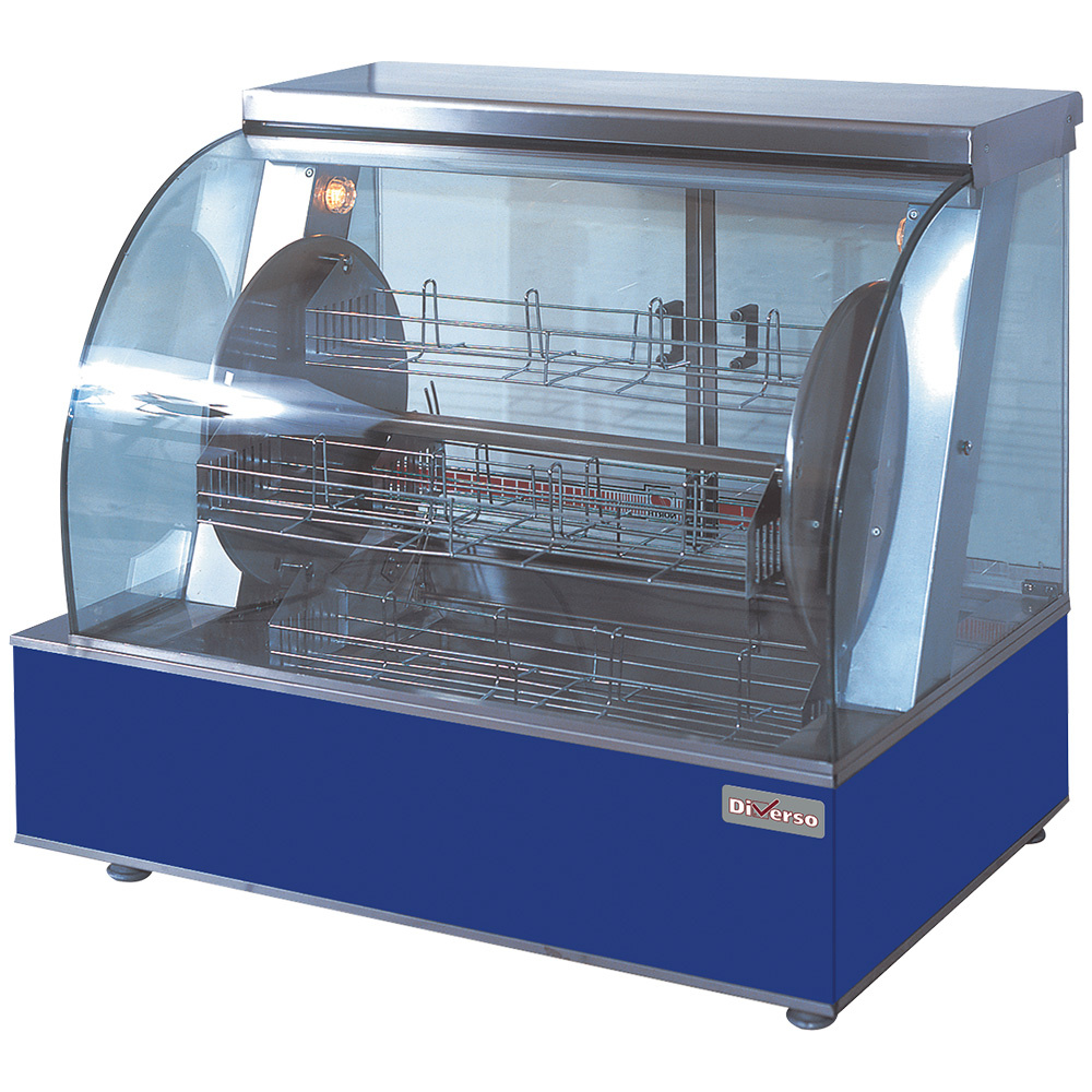 Asador rotativo eléctrico, 4 cestas, 16-20 pollos