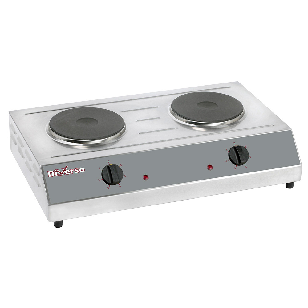 Hornillo de mesa eléctrica, 2 placas Ø 190mm