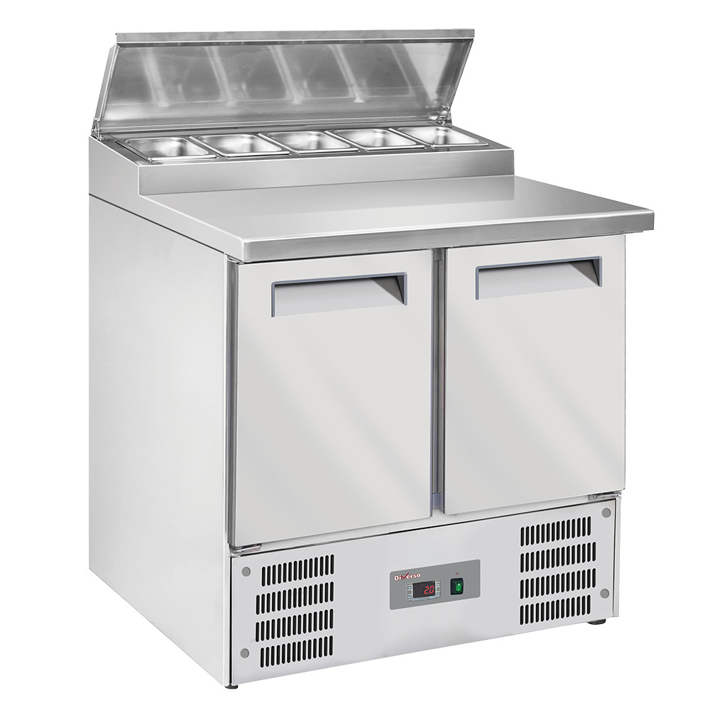 Mesa frigorífica 2 puertas GN 1/1, + estructura refrigerada 5x GN1/6-150 mm