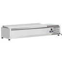 Estructura refrigerada 5 x GN 1/3 & 1x GN 1/2 -150 mm, con tapa en acero inoxidable