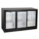 Enfriador de botellas ventilado, 3 puertas de cristal corredizas