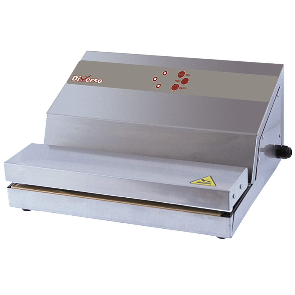 Máquina sistema vacío en acero inoxidable, bomba 16 l./min, soldadura 330 mm