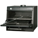 Horno-BBQ brasa, GN 1/1 + GN2/4 (75 Kg/h)/Negro