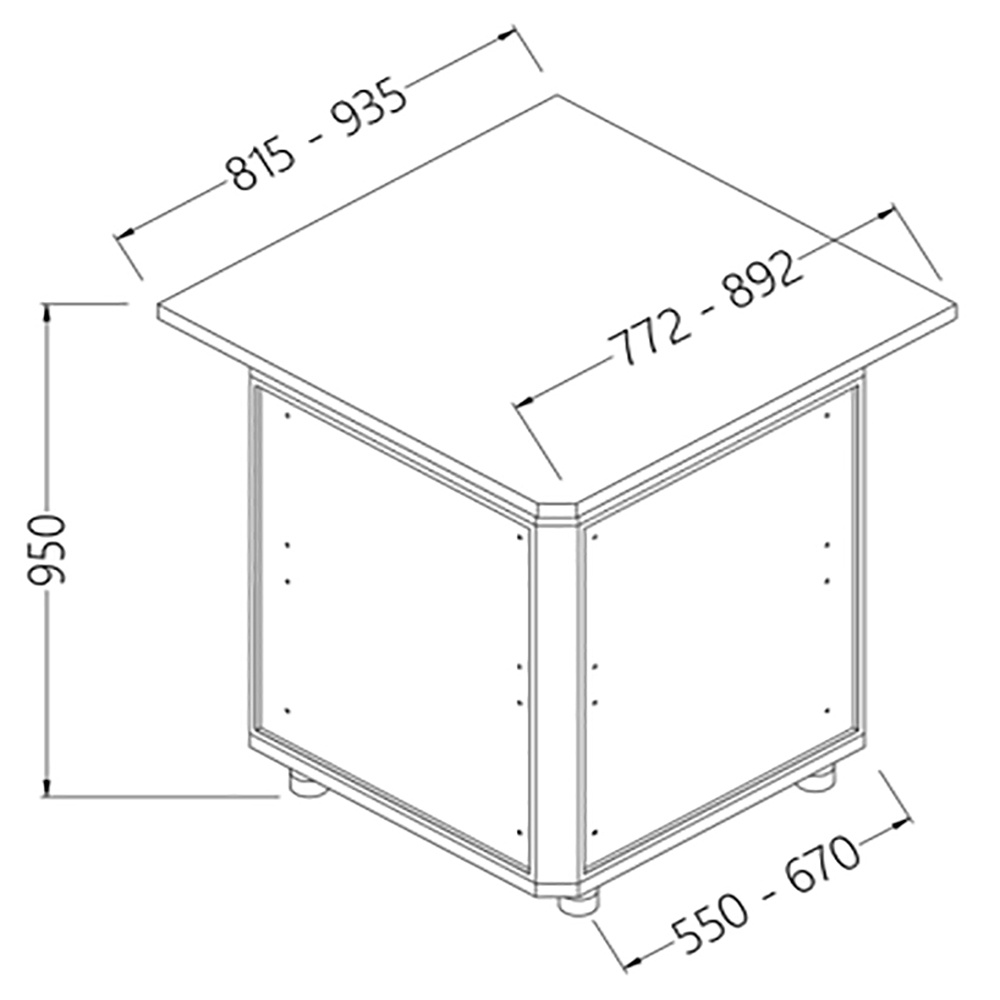 Mostrador de bar neutro_sección de caja 90° (cerrado)