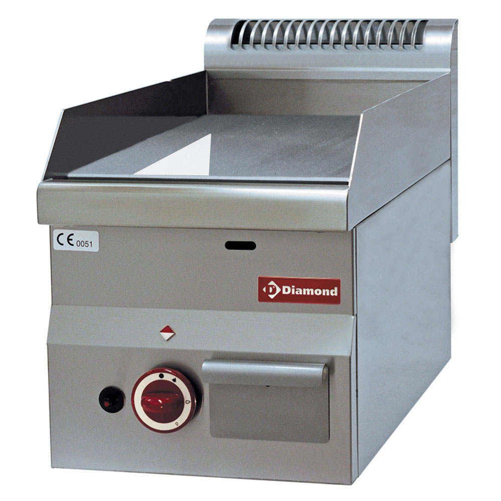 Cocina de plancha a gas, lisa "cromo" -Top-
