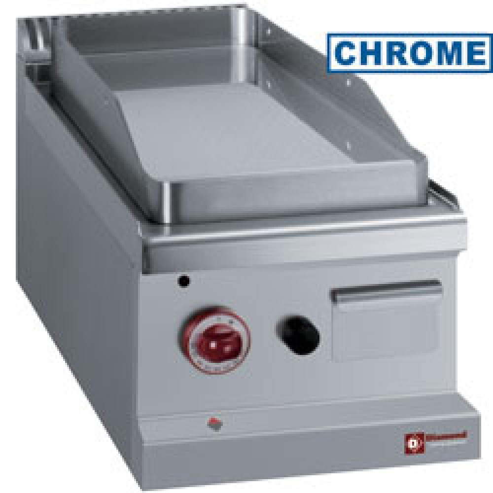 Cocina a gas de plancha lisa, cromo duro 50 µm -Top-