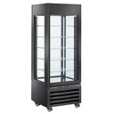 Vitrina completamente acristalada" 440 Lt., 5 niveles de vidrio, ventilada - CHOCOLATE - NEGRO
