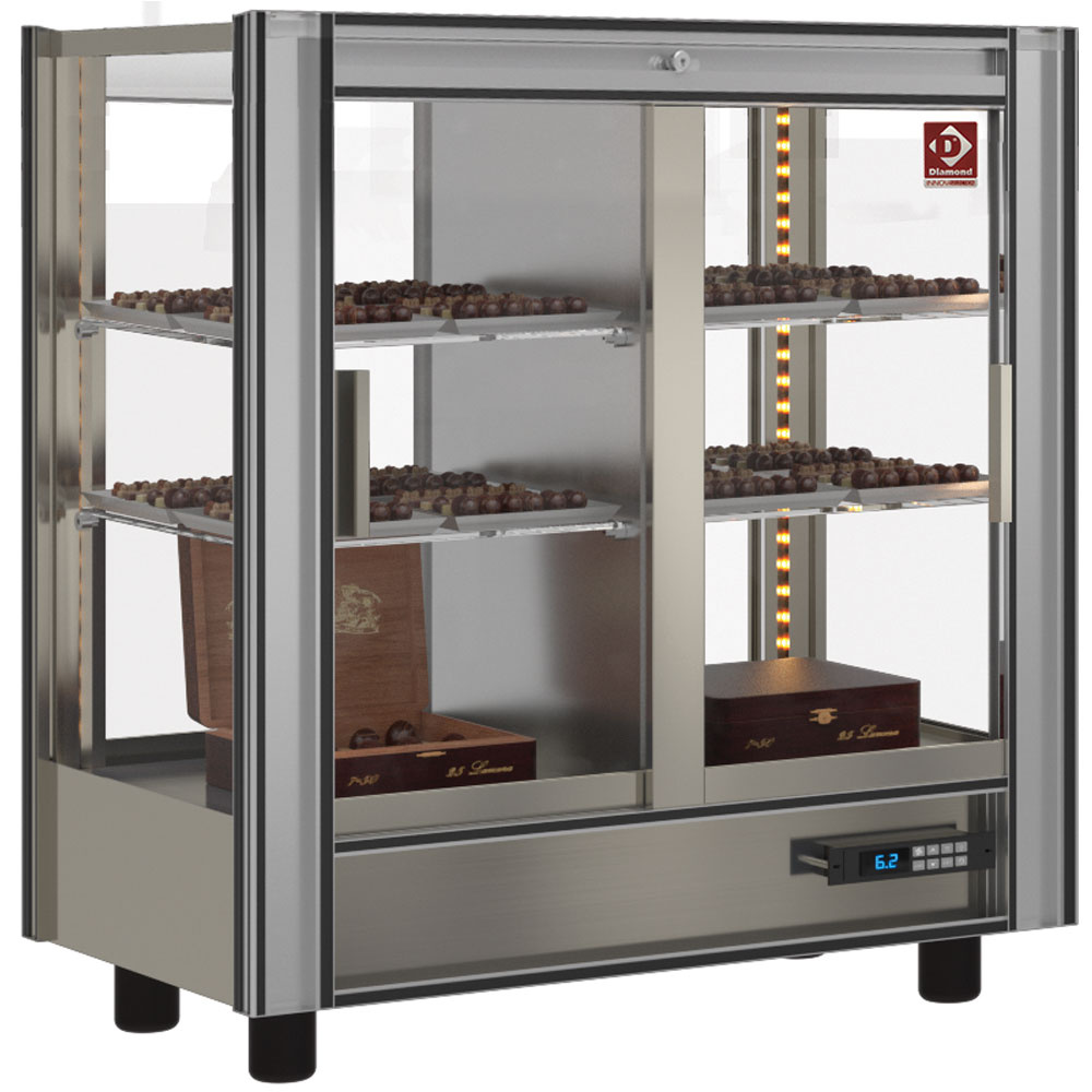 Mostrador refrigerado traversante chocolate lt216 - modulable