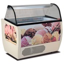 Mostrador presentador de helado, 10 recipientes 5 Lit. con reserva