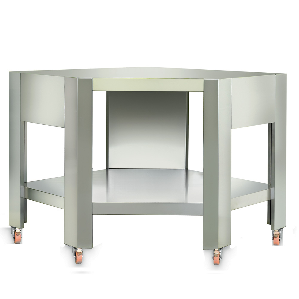 Suporte simil inox por CGD/2-DP + 5 ruedas, 2 con pare
