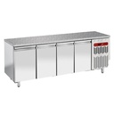 Mesa frigorífica y ventilada, 4 puertas EN 600x400 - Top de granito