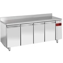 Mesa de congelación "mural", ventilada, 4 puertas EN 600x400, 760 litros (sin grupo)