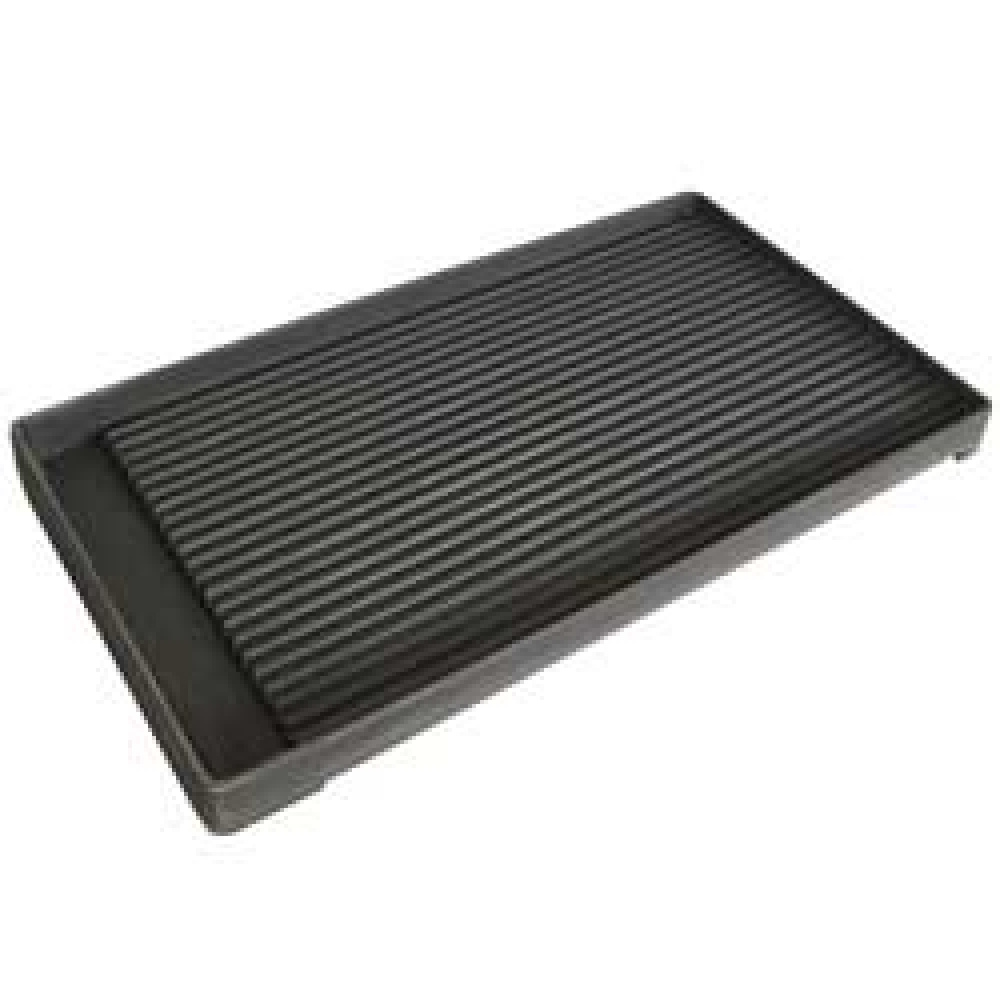 Placa ranurada para 2 quemadores