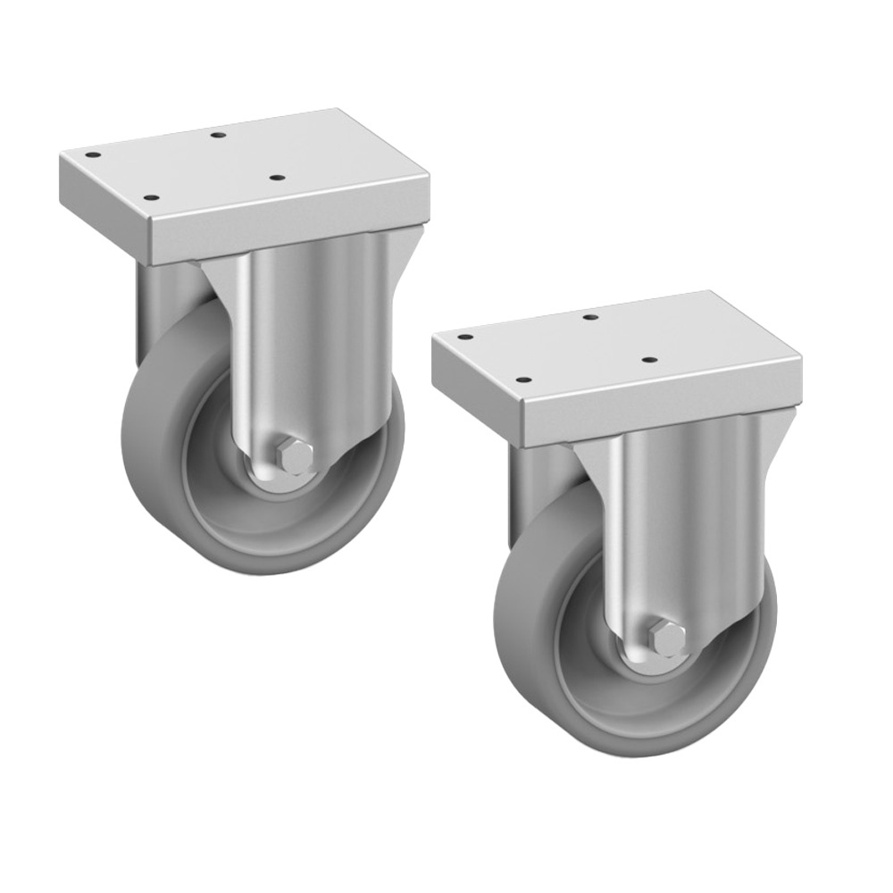 Ruedas de acero inoxidable Ø 100 mm (2 piezas)