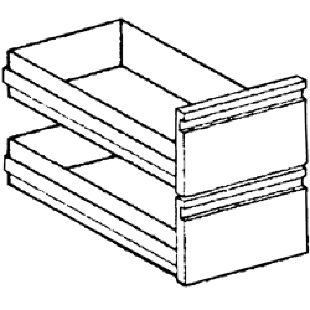 2 cajones GN 1/1 (GN h. 100 mm)