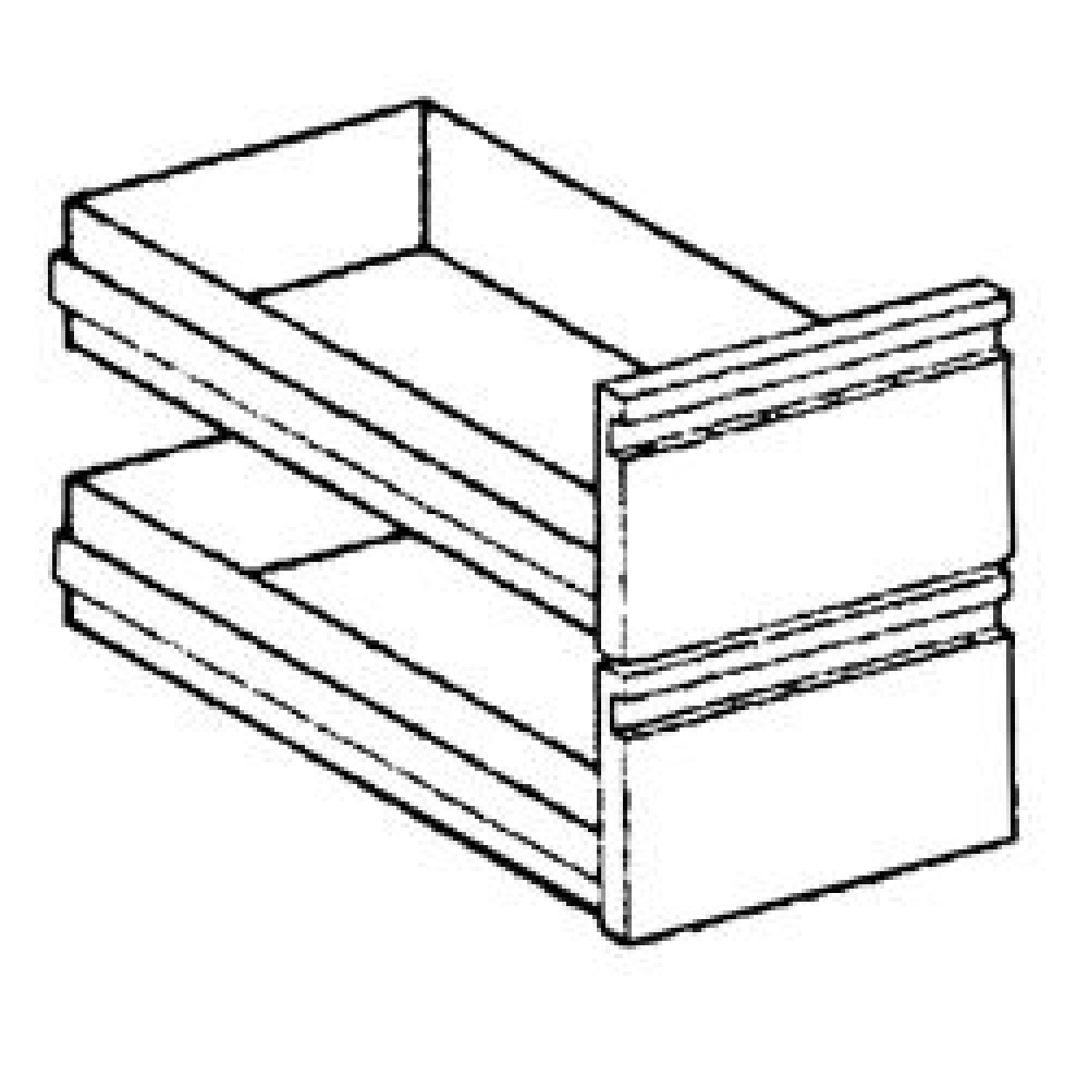 2 cajones GN 2/1 (GN h. 100 mm)