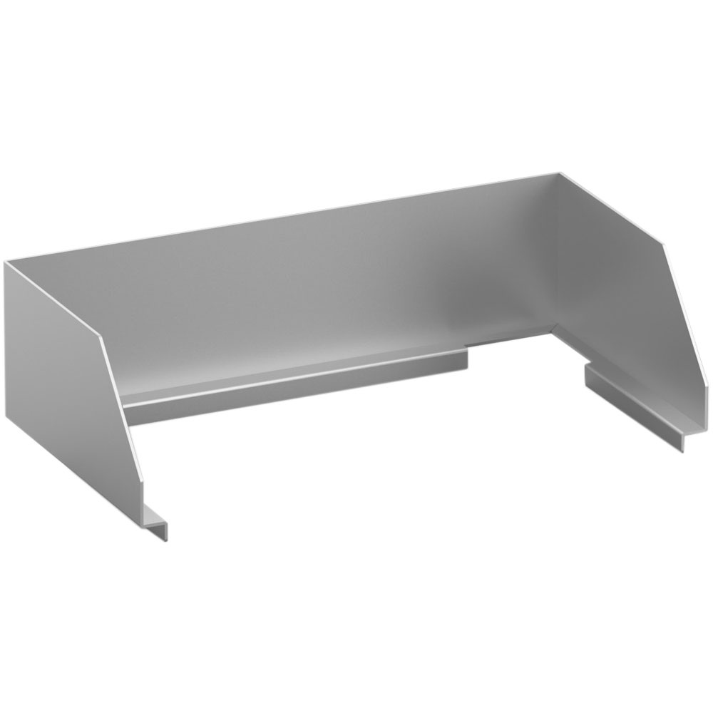 Protección antisalpicaduras de acero inoxidable, placa de 400 mm