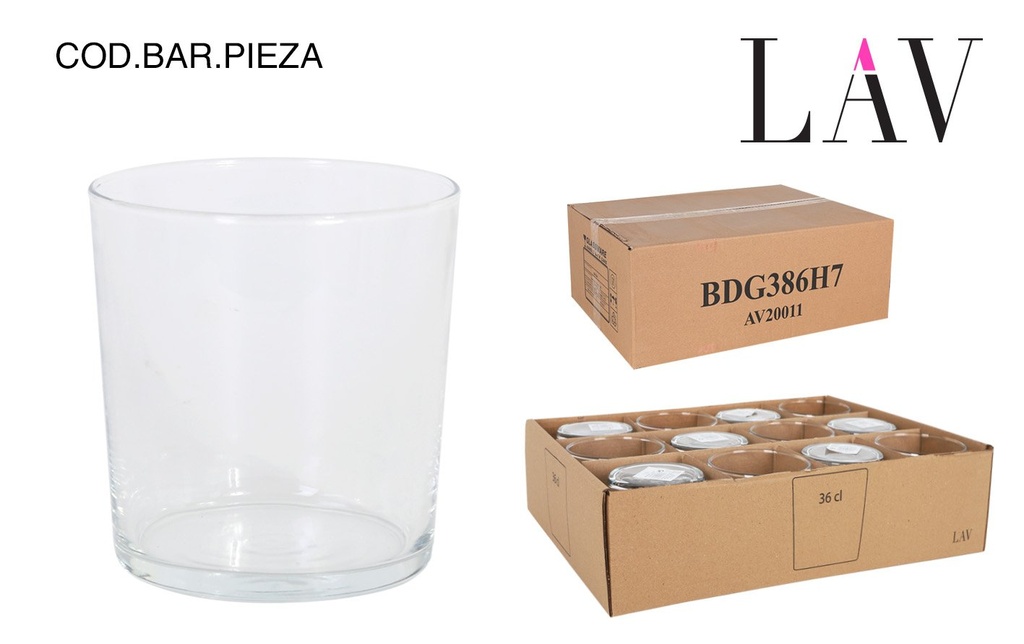 [AV20011] (EK)(SP) (BDG386H7X2) VASO PINTA 34cl "BODEGA"
